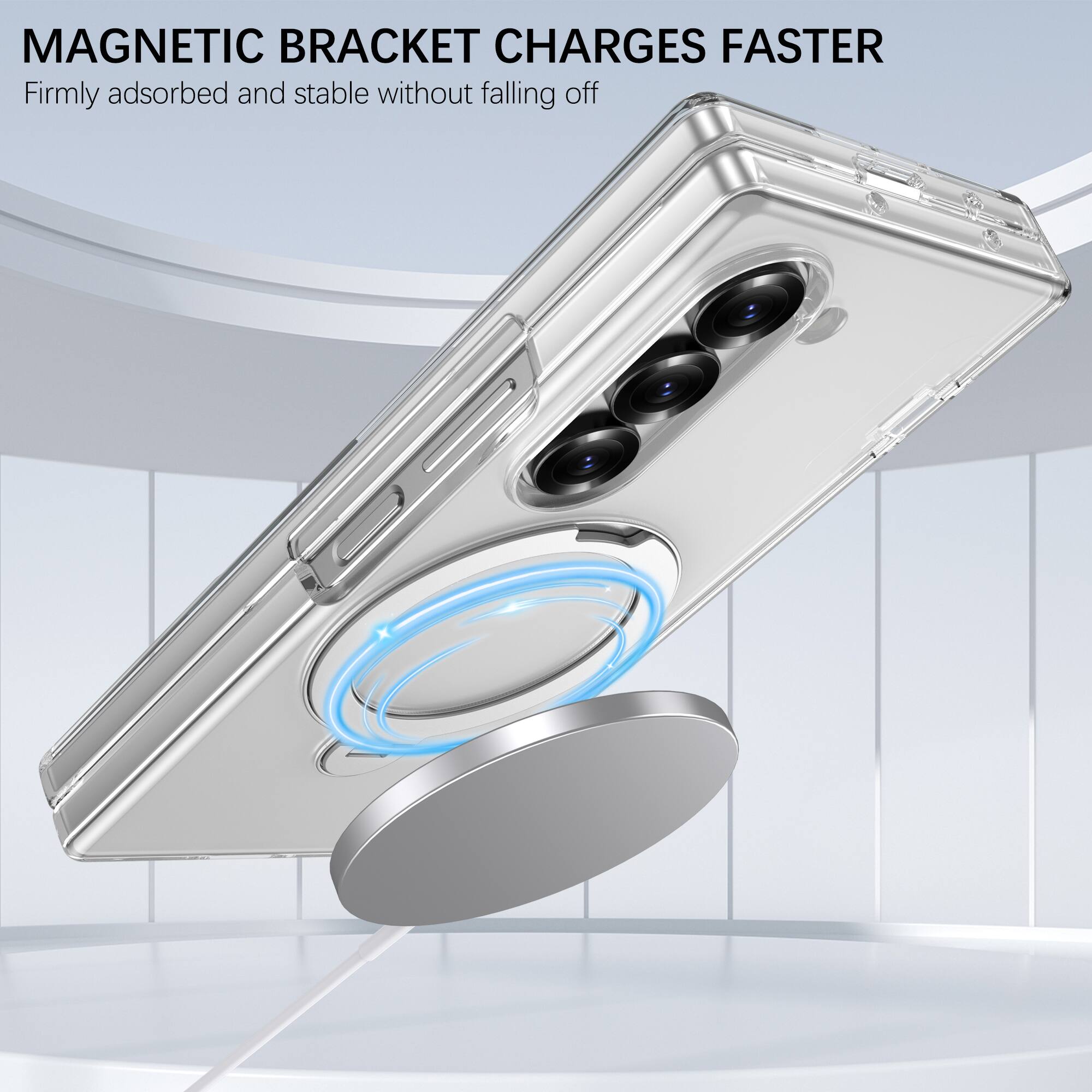 MAGNETIC BRACKET CHARGES FASTER  
Firmly adsorbed and stable without falling off