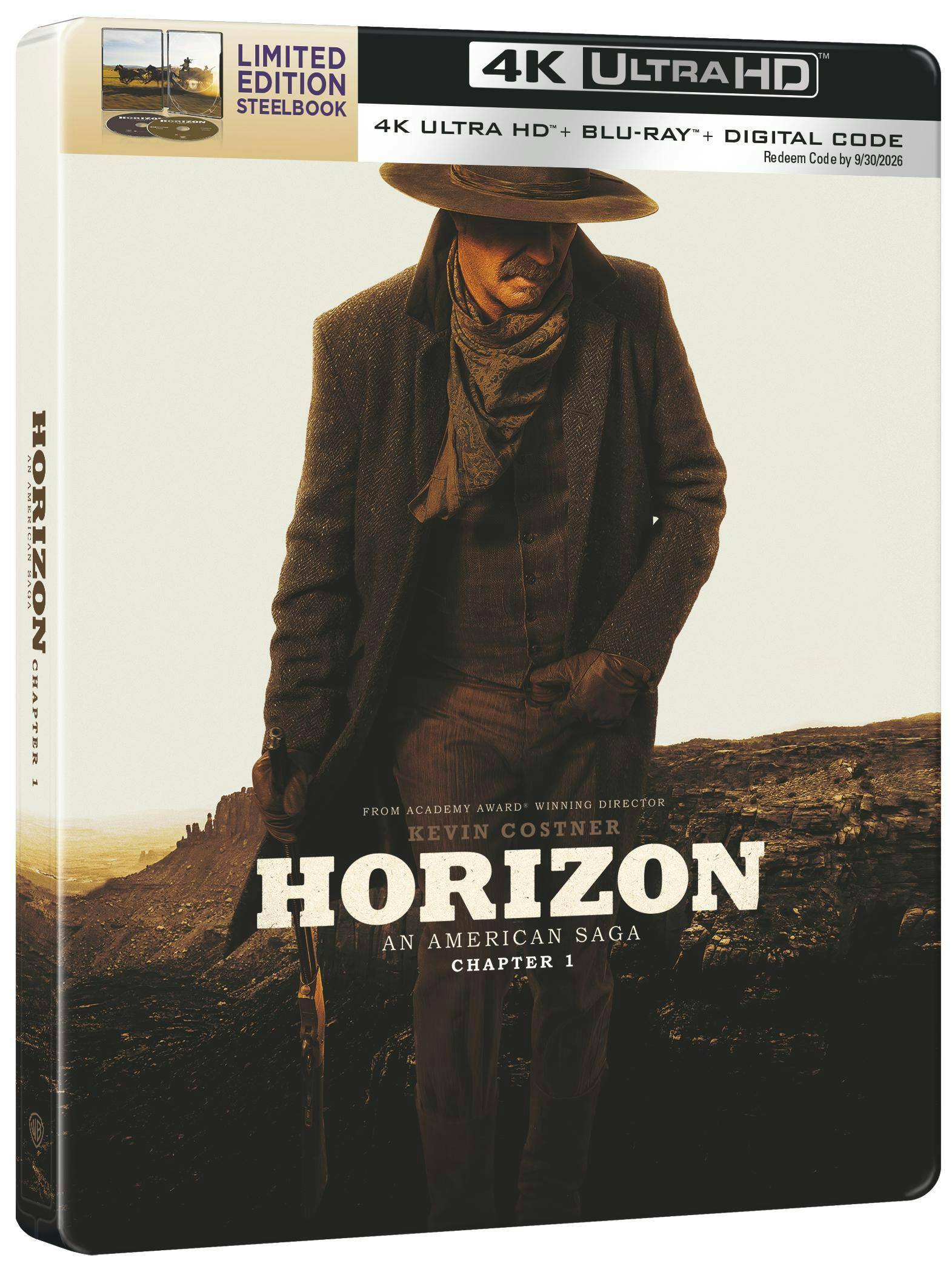 Angle. Horizon: An American Saga Chapter 1 (Limited Edition 4K Ultra HD Steelbook + Blu-ray + Digital) [UHD].