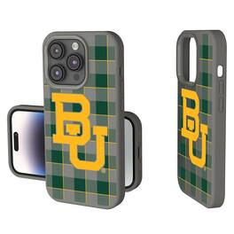 Keyscaper - NCAA - Baylor Bears Plaid Soft Touch iPhone Case - 15 - Gray