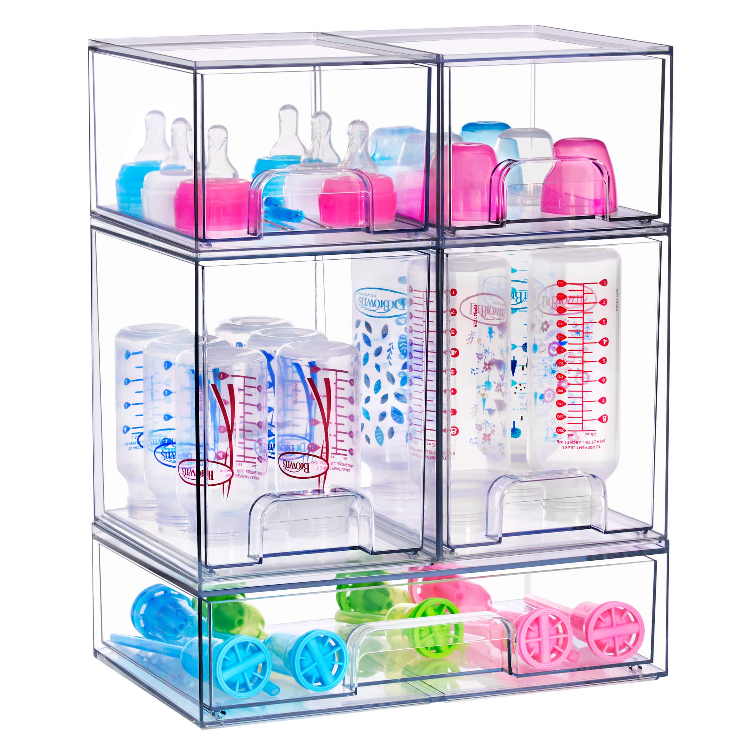 Sorbus - Stackable Clear Acrylic Organizer - 6 Drawer