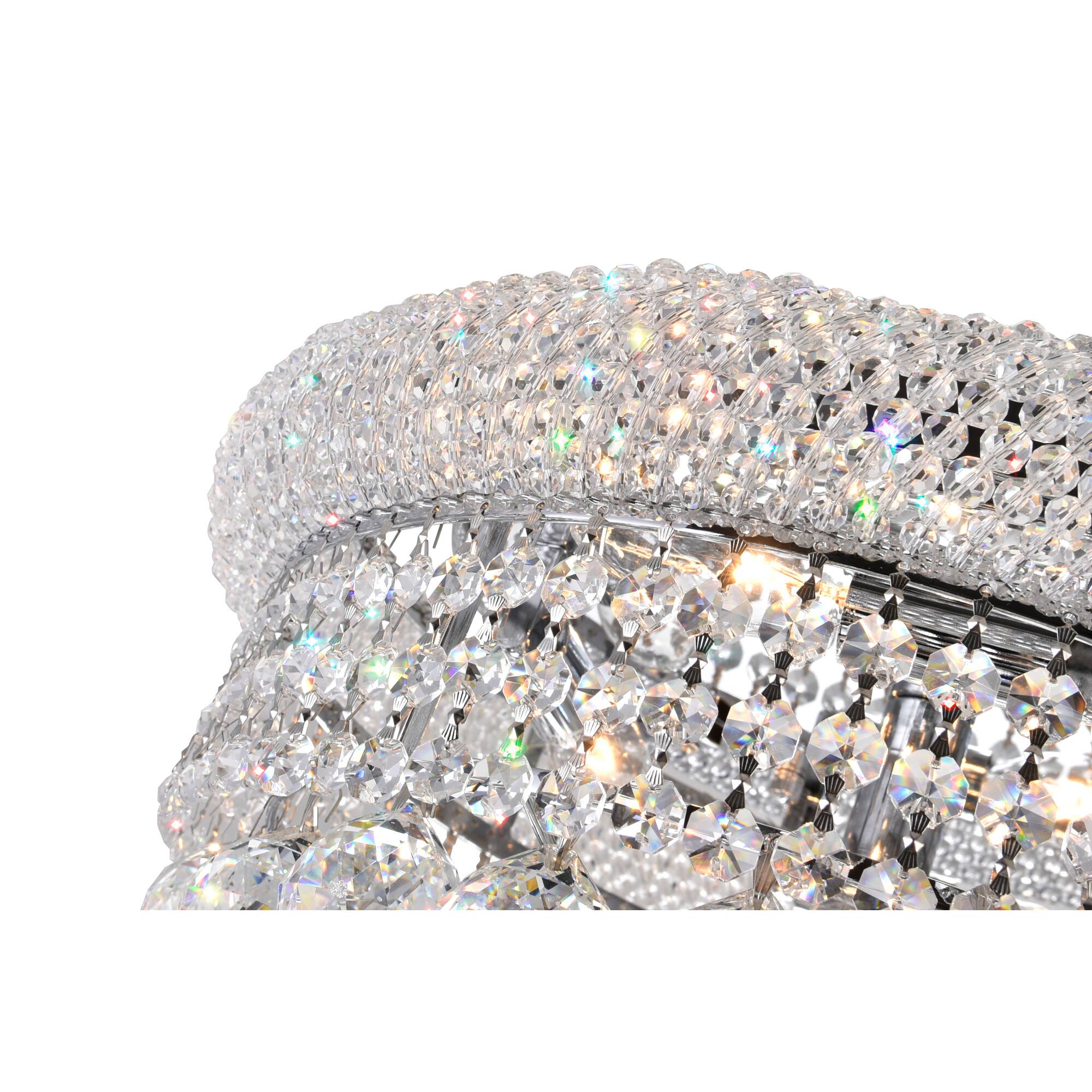 Left. CWI Lighting - Empire 8 Light Flush Mount With Chrome Finish - Chrome.