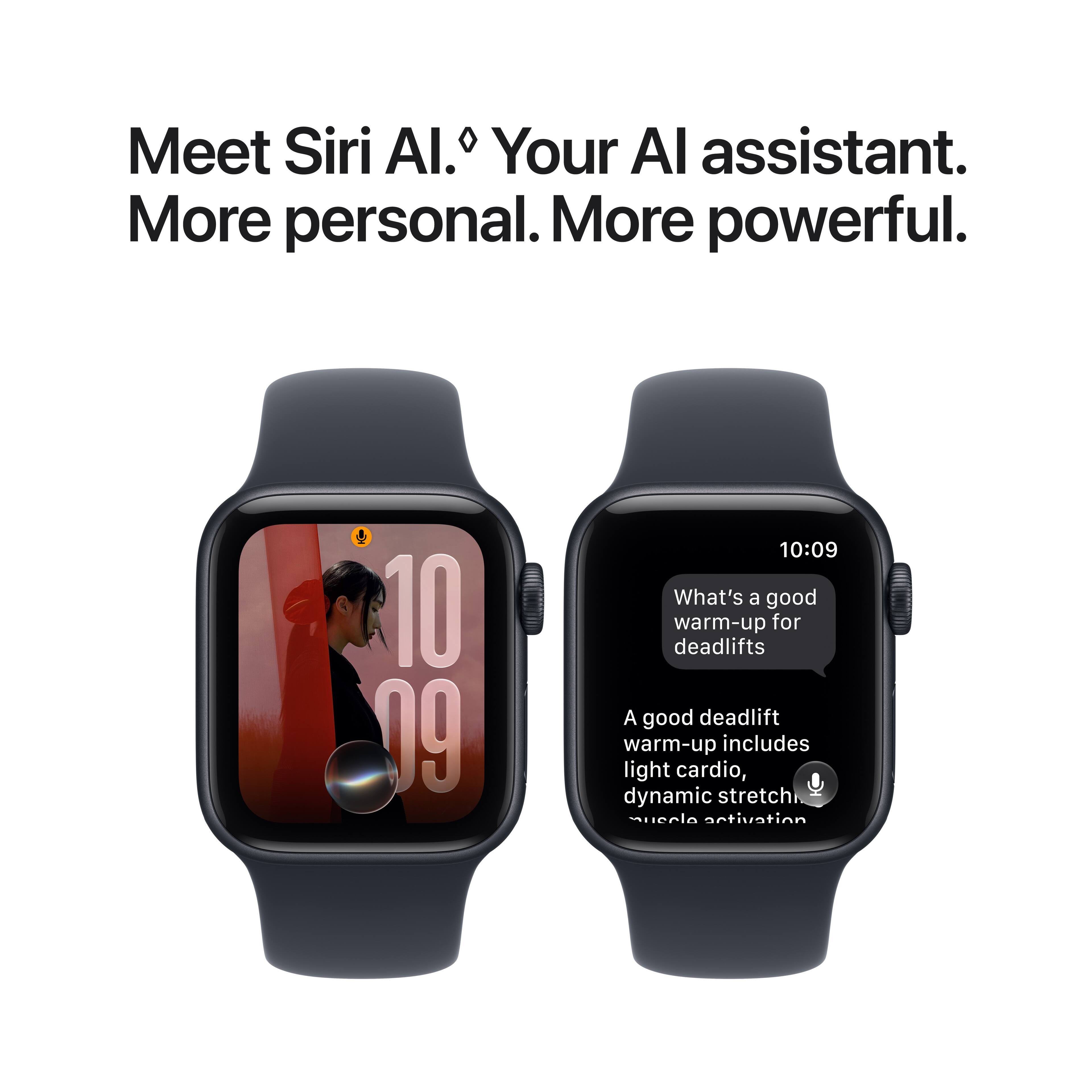 Meet Siri AI. Your AI assistant. More personal. More powerful.

10:09

What's a good warm-up for deadlifts

A good deadlift warm-up includes light cardio, dynamic stretch, and muscle activation