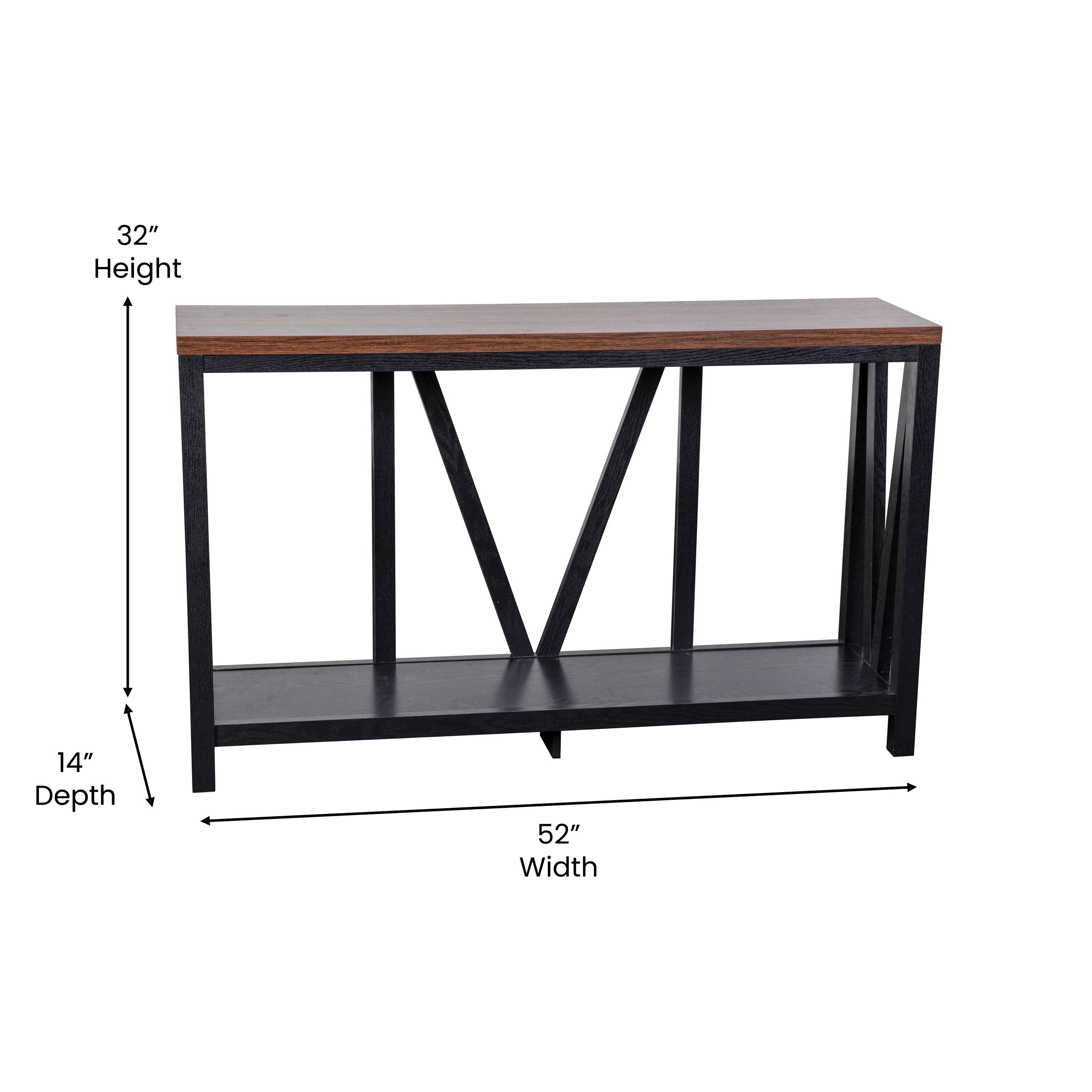 32" Height, 14" Depth, 52" Width
