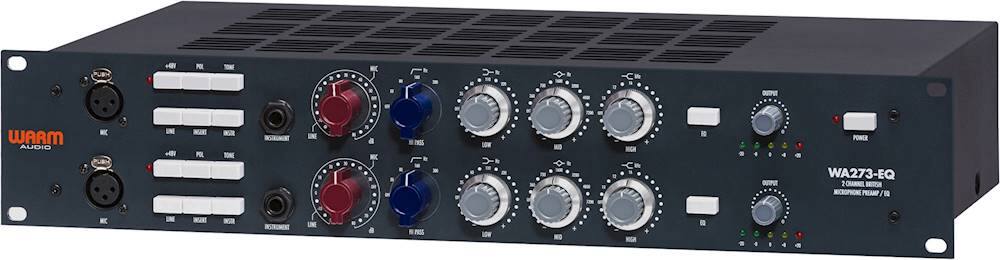 Left. Warm Audio - Dual-Channel British Microphone Preamplifier with Equalizer - Gray.