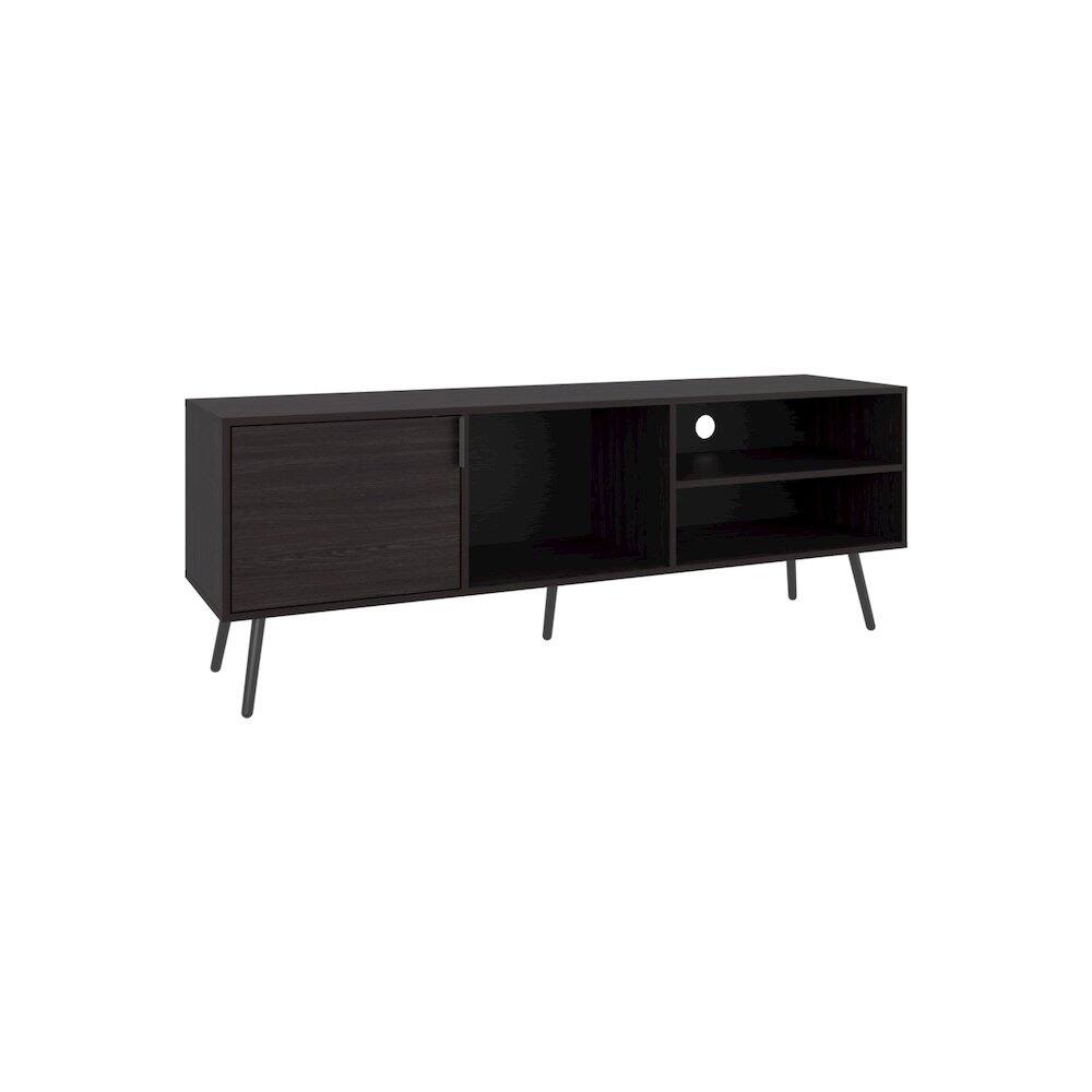 Front. TuHome - Vulcan Tv Stand Black MDF - Black.