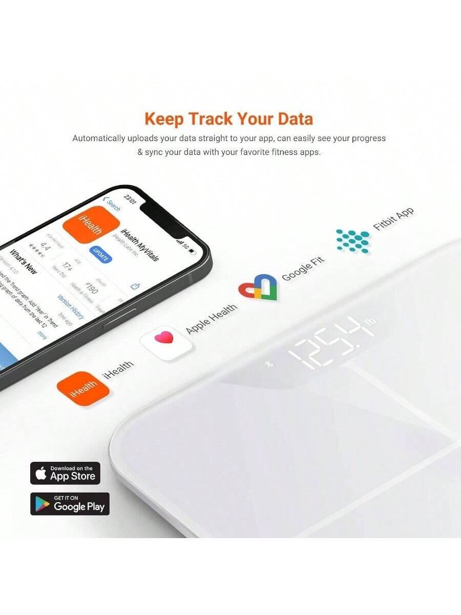 Keep Track Your Data

Automatically uploads your data straight to your app, can easily see your progress & sync your data with your favorite fitness apps.

iHealth Health 4.4 Labs
What's New
MyVitals
17+ d
0
the OuR agraph Trend Heath a #190 of a granh Version Feness Add from tear History Hea the RND last Trend ode 12 more iHealth Health oatl 5G Health Apple App Fitbit Fit Google 1254

Download on the App Store
GET IT ON Google Play

Google Fit
Fitbit App
Apple Health