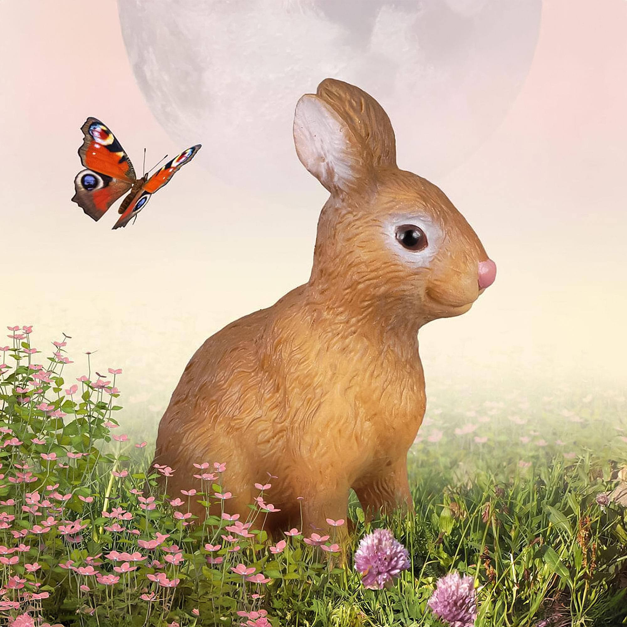 Alt View 1. Breyer - CollectA Wildlife Collection Miniature Figure | Rabbit - Brown.
