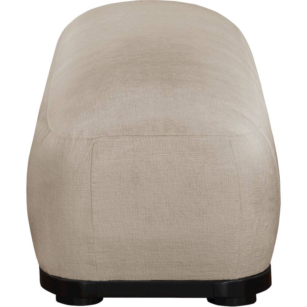 Alt View 3. Meridian Furniture - Calum Beige Chenille Fabric Bench - Beige.
