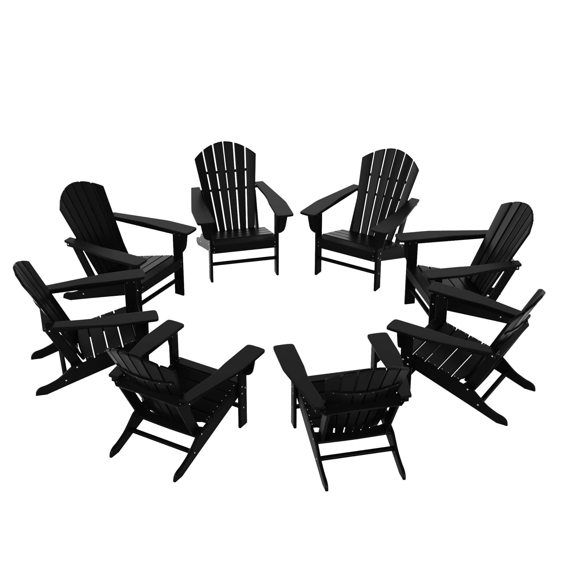 WestinTrends - Dylan Outdoor Adirondack Chair (Set of 8) - Black price history on PriceWatchPro