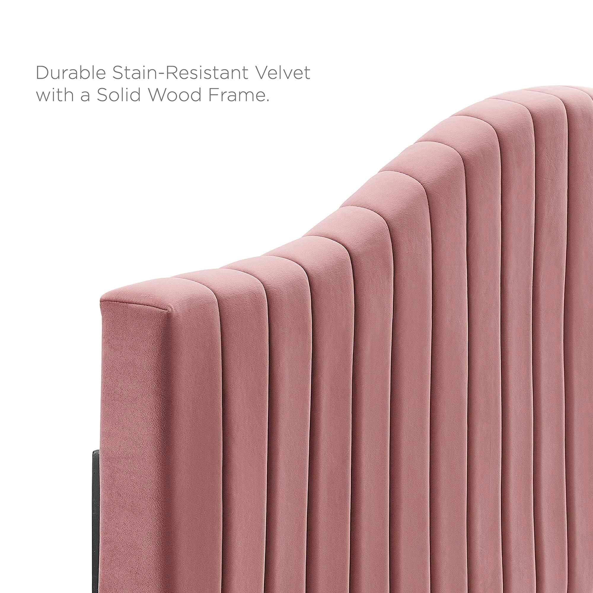 Durable Stain-Resistant Velvet with a Solid Wood Frame.