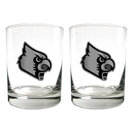 Great American Products - Louisville Cardinals 15oz. Legacy Rocks Glass Set - Multicolor