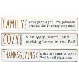 BreeBe - Thanksgiving Mini Stick 3 Asstd - White