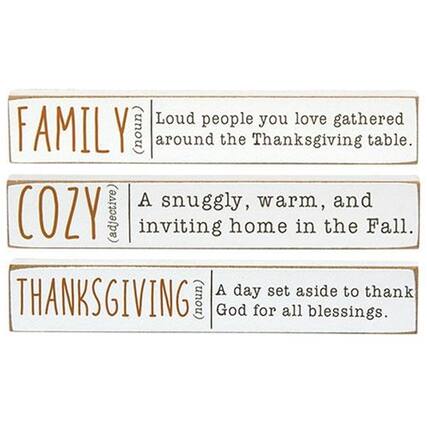 FAMILY (noun)
Loud people you love gathered around the Thanksgiving table.
COZY (adjective)
A snuggly, warm, and inviting home in the Fall.
THANKSGIVING (noun)
A day set aside to thank God for all blessings.