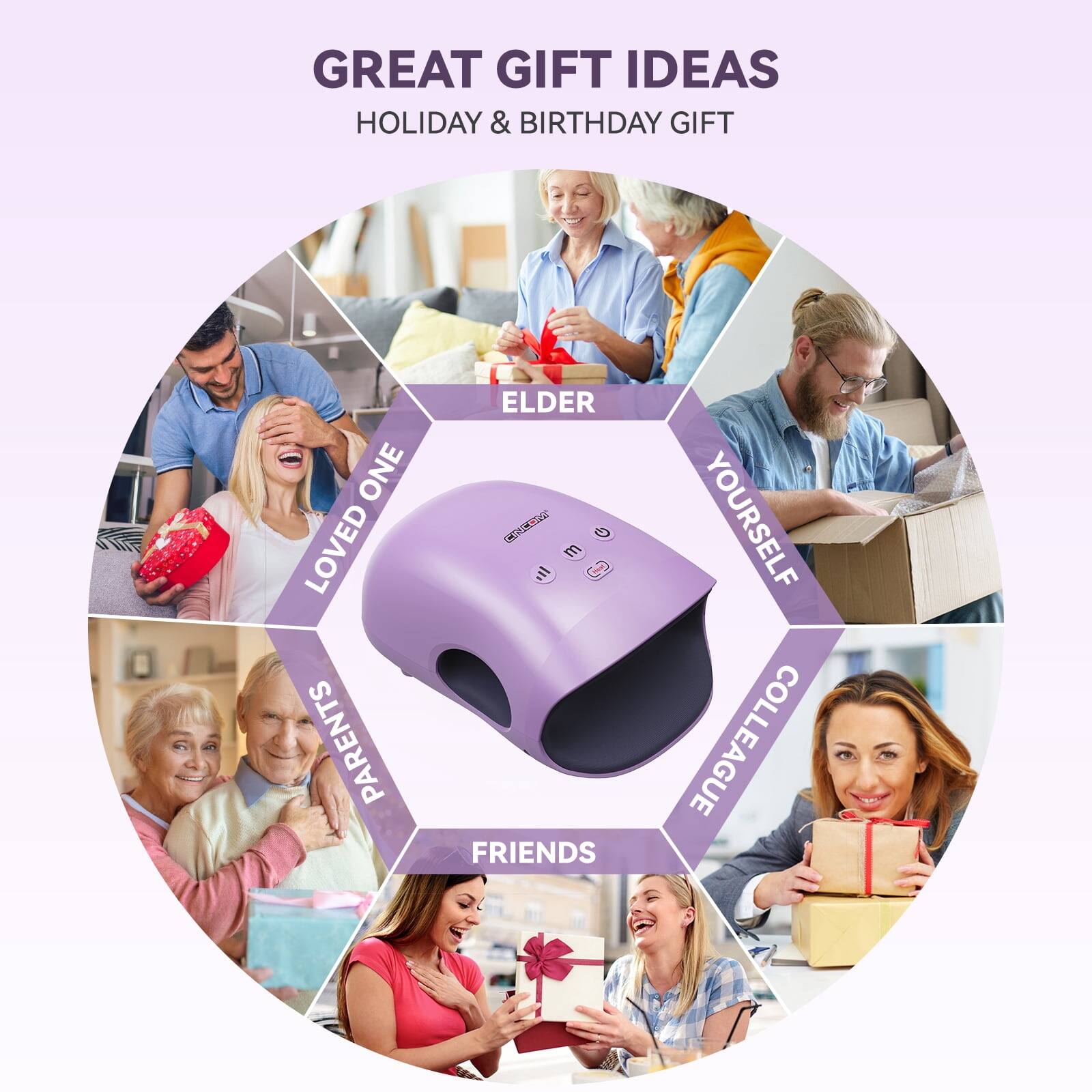 GREAT GIFT IDEAS  
HOLIDAY & BIRTHDAY GIFT  

LOVED ONE  
ELDER  
PARENTS  
FRIENDS  
YOURSELF  
COLEGUE
