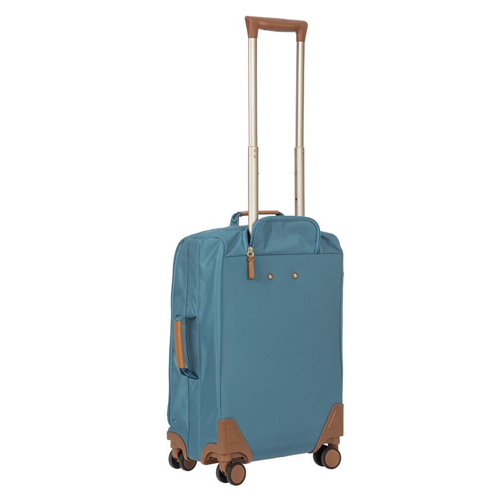Left. Bric's - Bric's X-Bag 21" 4-Wheel Carry-On Luggage Grey/blue - Grey/blue.