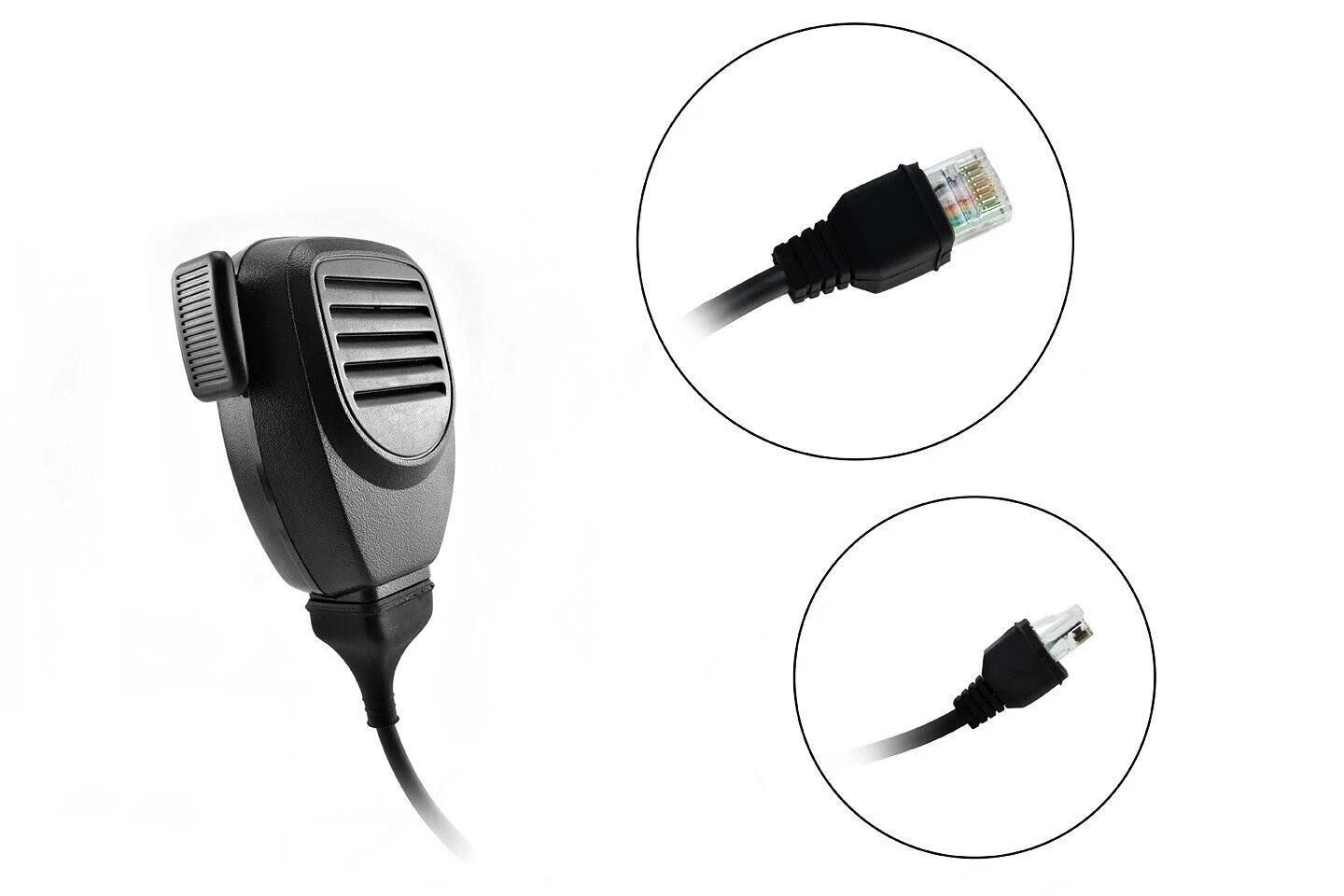 Left. ProMaxPower - Speaker Mic with RJ-45 (8-Pin) Connector for Kenwood Mobile Radios - Black.