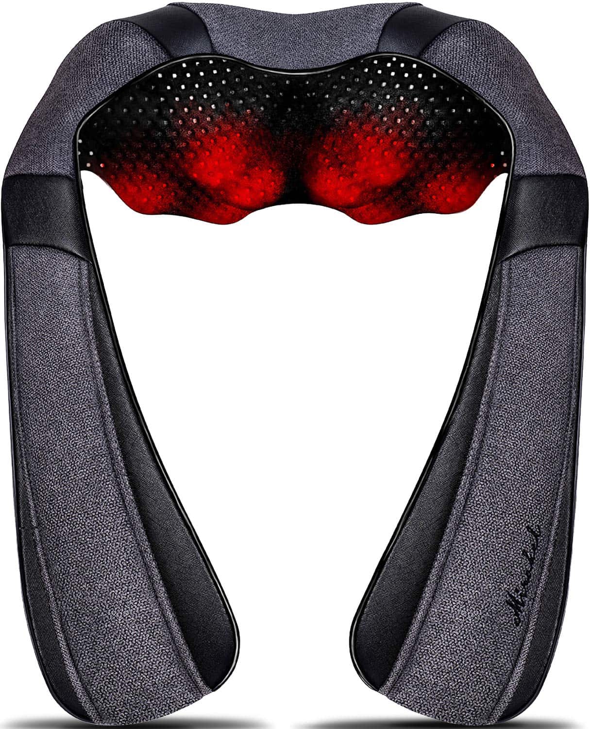 Live At Space - Shiatsu Neck & Back Massager Pillow with Heat, Deep Kneading, 3 Speeds, 8 Nodes, Home Car Office - 642146667893