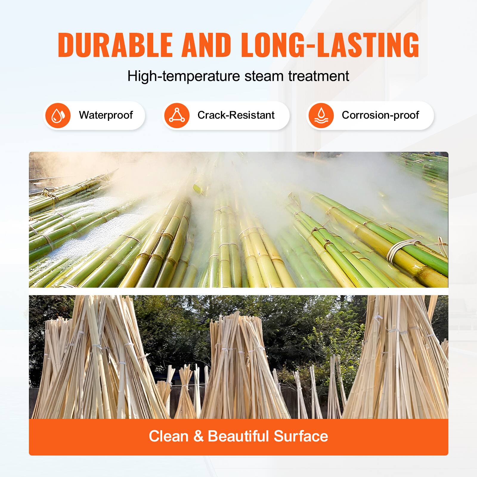 DURABLE AND LONG-LASTING

High-temperature steam treatment

Waterproof  
Crack-Resistant  
Corrosion-proof

Clean & Beautiful Surface