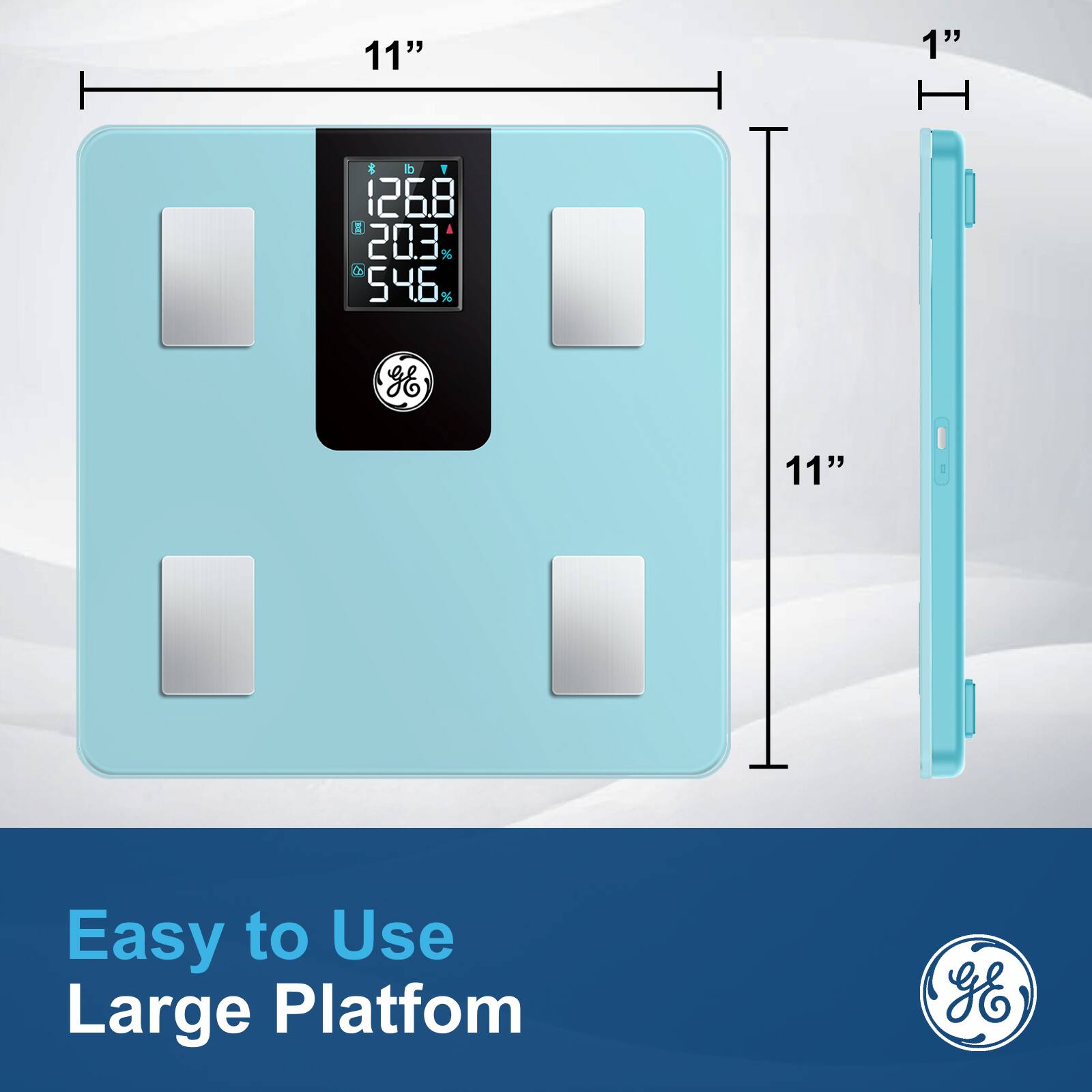 11"  
1"  
126.8  
20.3%  
546%  
Easy to Use Large Platform