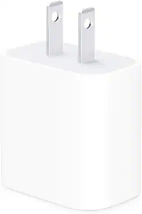 Front. Apple - Apple 20W USB-C Power Adapter - White.