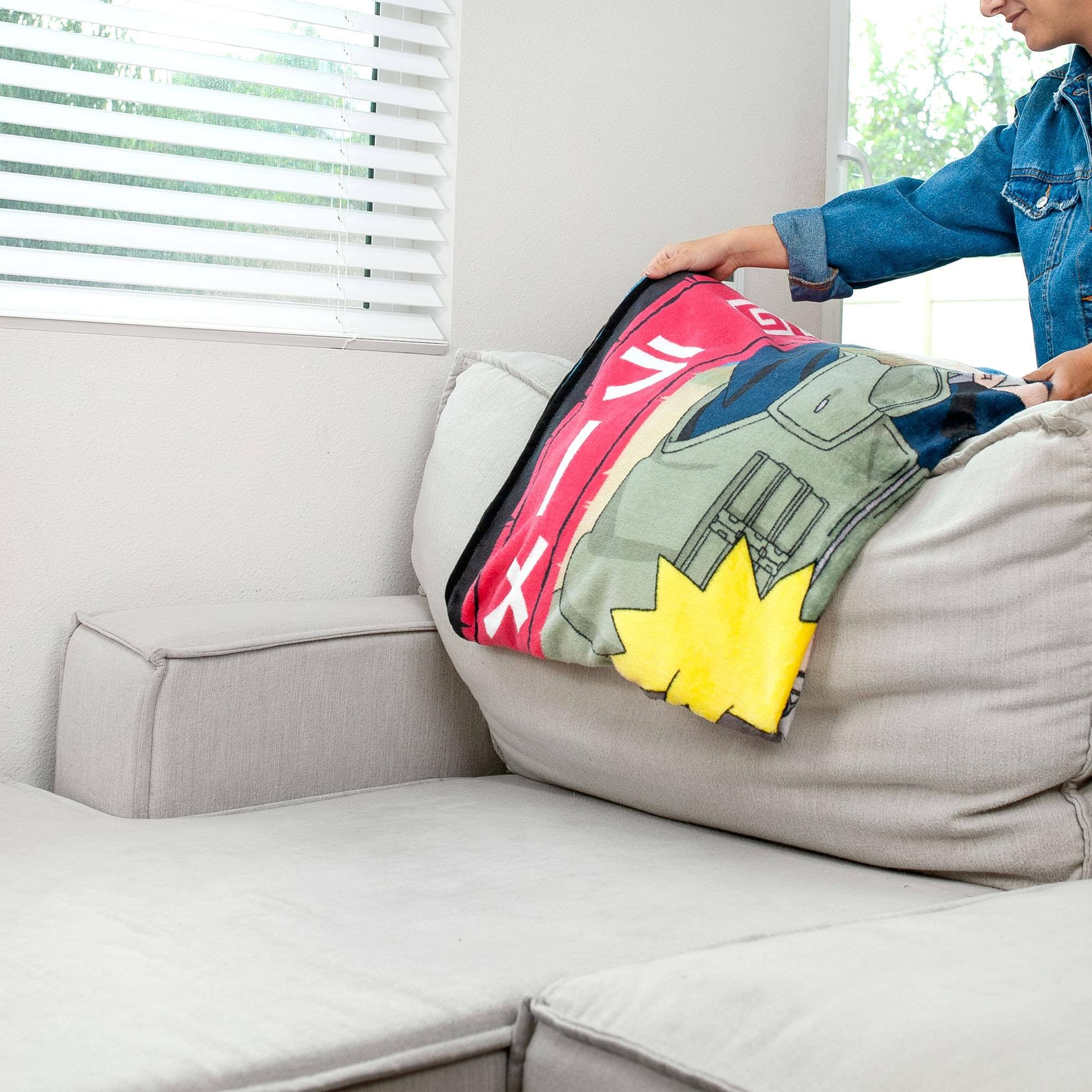 Alt View 2. Just Funky - Naruto Ramen Shop Fleece Throw Blanket | 45 x 60 Inches - Blue.