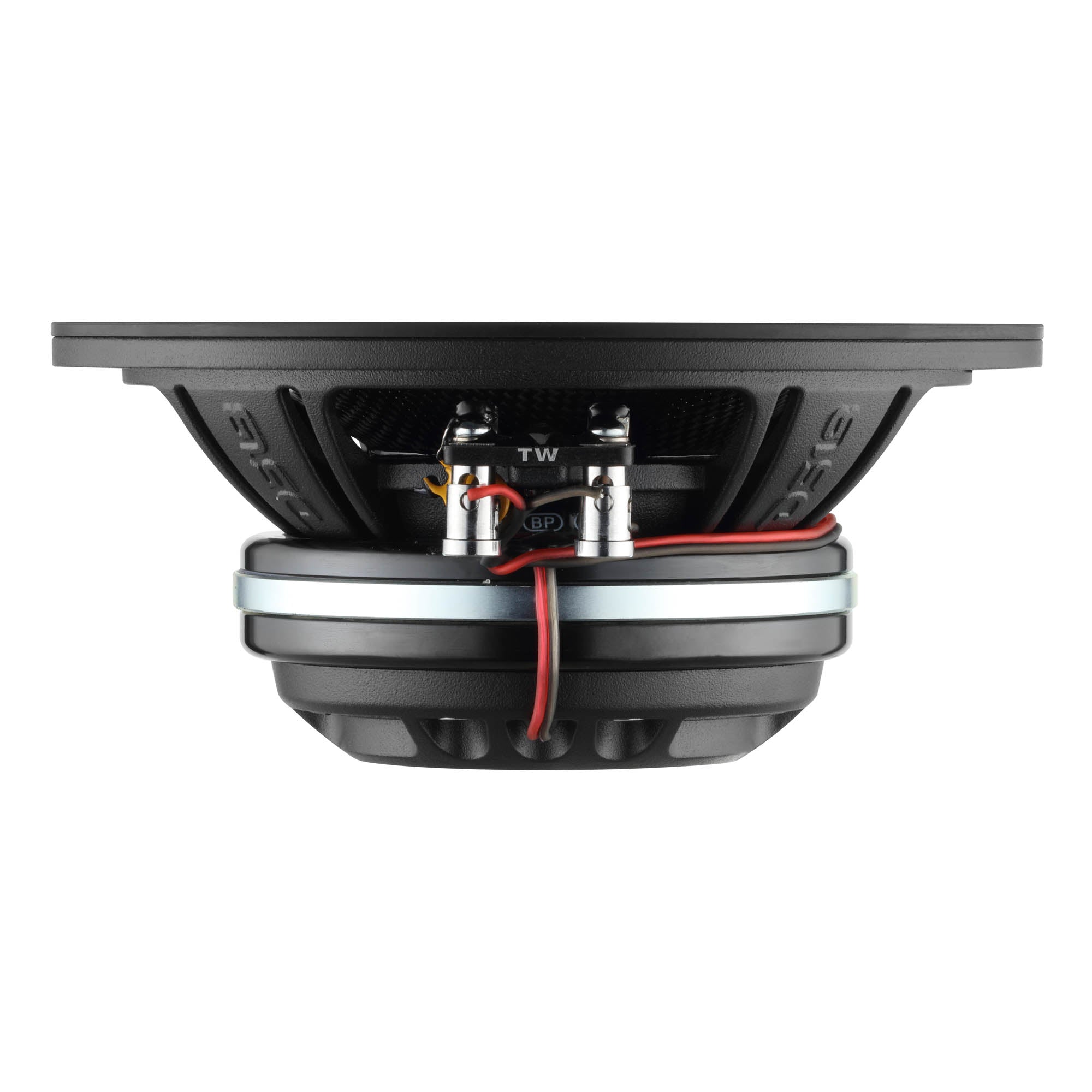 Alt View 3. DS18 Audio - 6.5" Slim Hybrid Coaxial Speaker With Carbon Fiber Cone and Compression Driver | 250W RMS 2-Ohm - Black.