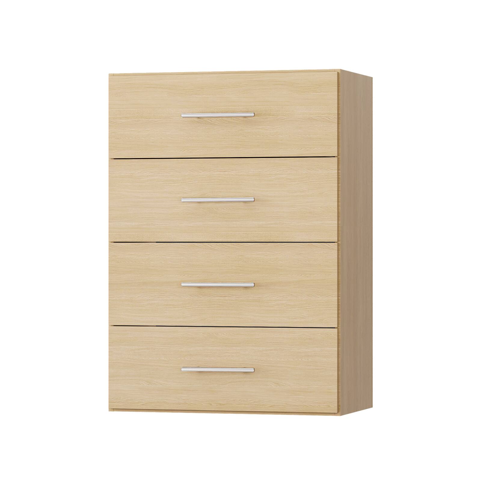 Front. LOVMOR - LOVMOR 19.5 in Wood 4 Drawer Short Tower Closet Unit-Customizable Wall Mounted Modular Closet System for Bedroom Closet - Wood.