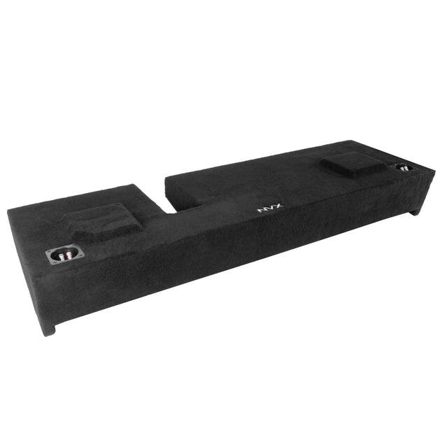Alt View 1. NVX - 2009-2018 Ford F-150 Extended Cab - Custom-Fit Empty Dual 12" Sealed Subwoofer Enclosure - Black.