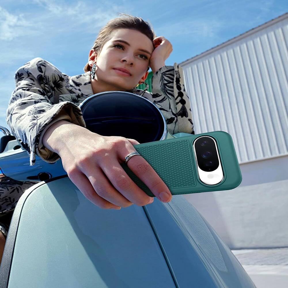 Alt View 1. MOSZAR LLC - Compatible with the Google Pixel 10 Pro and  9 Pro, this dual-layered - Green.