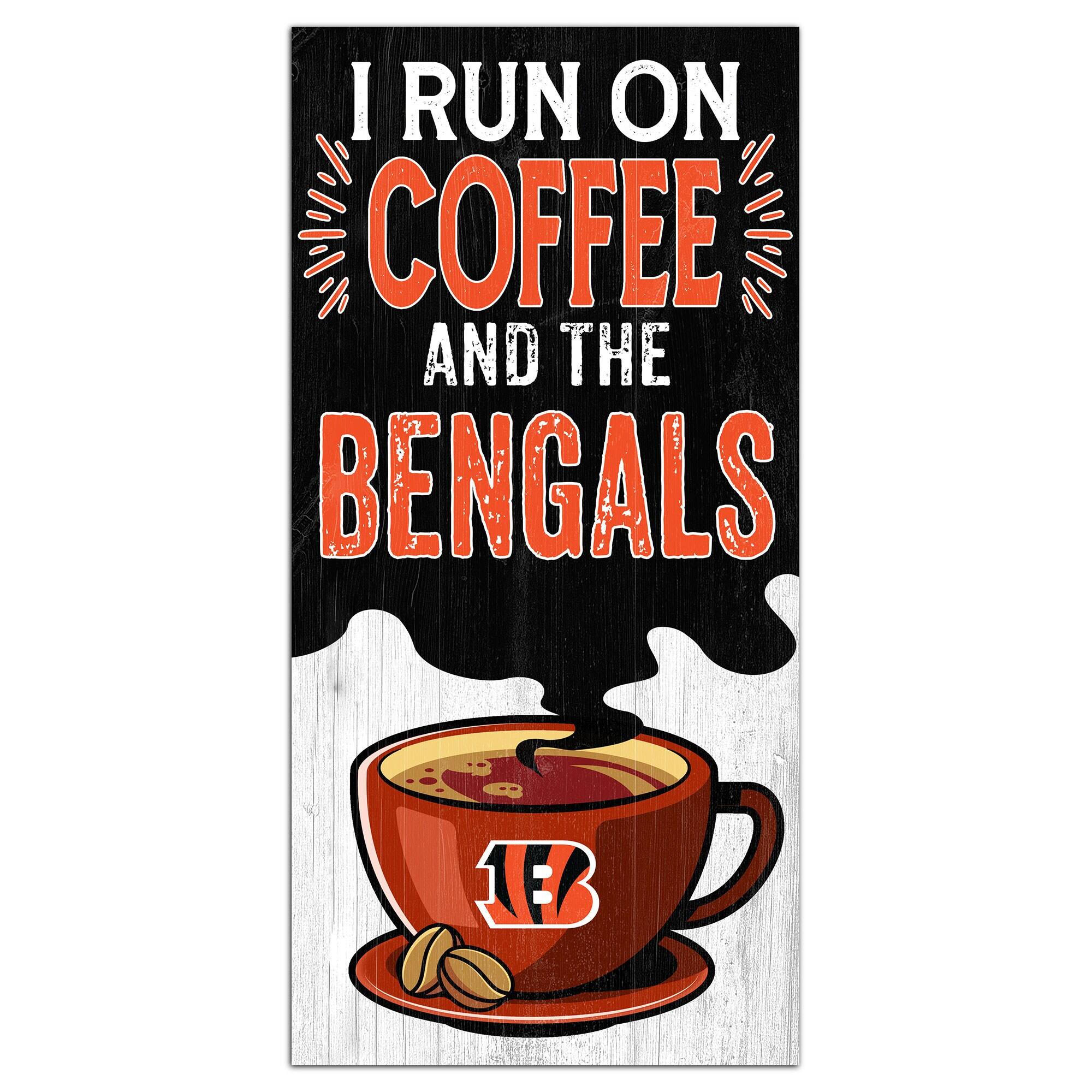Cincinnati Bengals 6" x 12" Coffee Wall Art