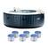Front. Intex - Intex PureSpa Plus Portable Inflatable Hot Tub Jet Spa w/ 6 Filter Cartridges - Blue.
