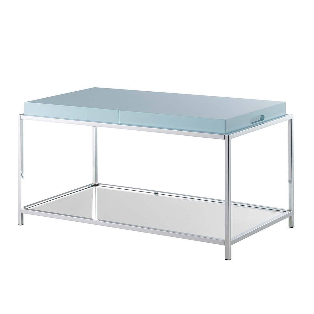 Left. Convenience Concepts - Palm Beach Coffee Table, Sea Foam - Sea Foam.