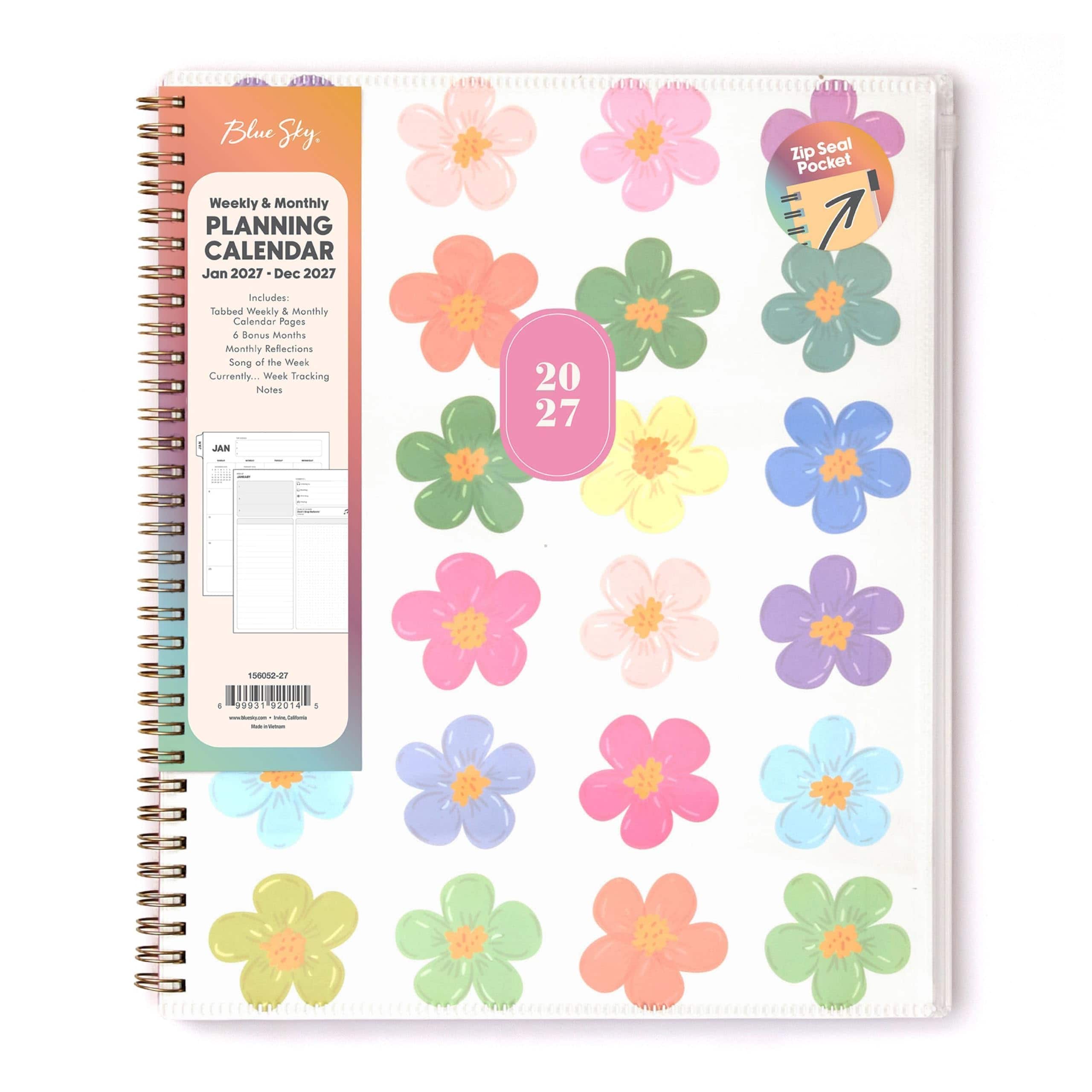 Blue Sky - Gen Z 2027 Weekly & Monthly Planner Calendar, 8.5"x11", Capri