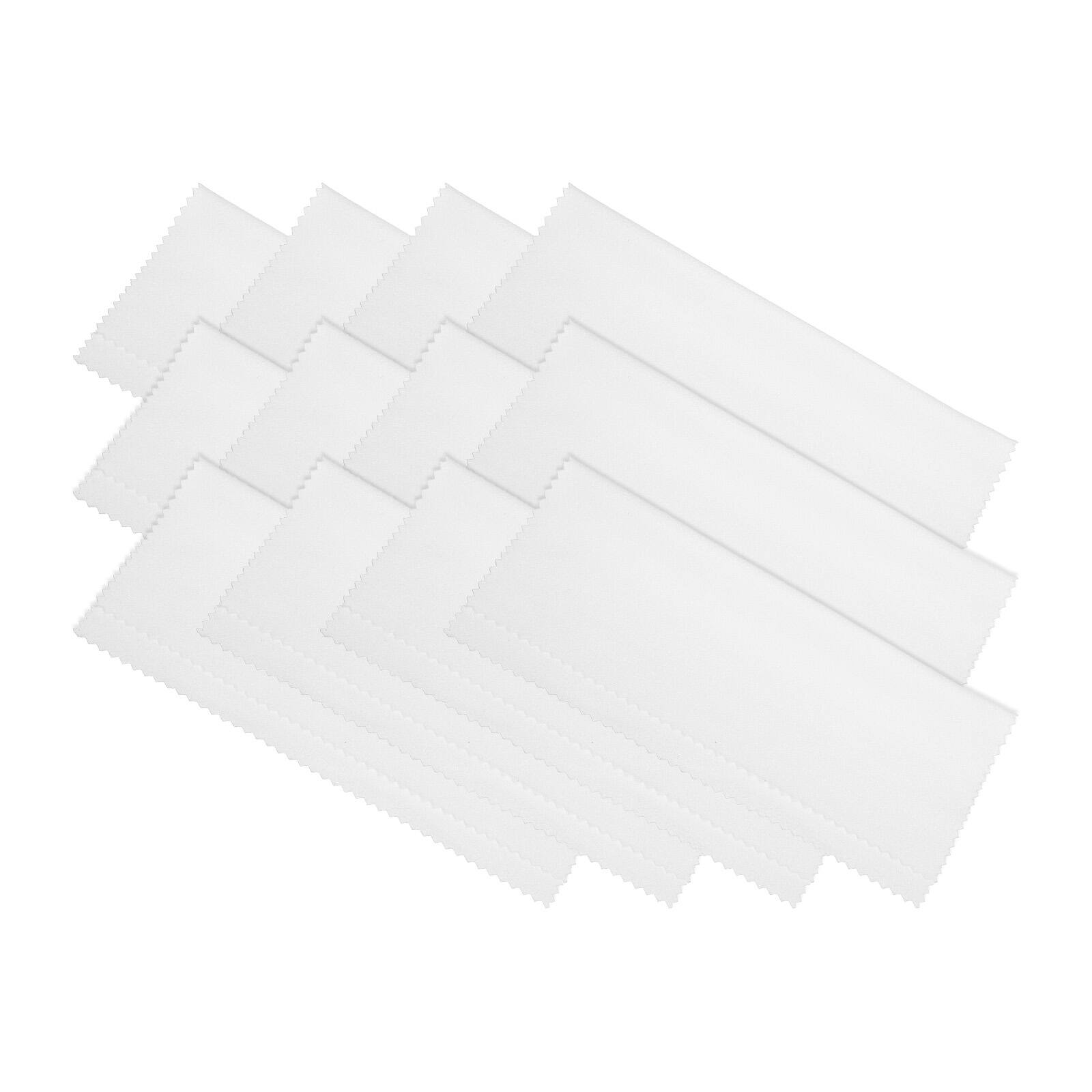 Unique Bargains - Eyeglass Microfiber Cleaning Cloth 6"x6", 12pcs Soft Suede Wipe for Lens, Eyeglasses, Screens in Vinyl Pouch - White