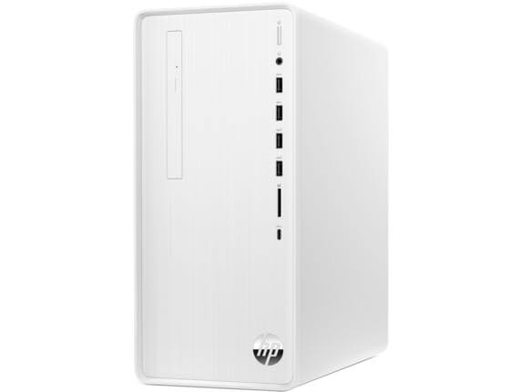 Angle. HP - Pavilion TP01 2023 Desktop, 12-Core Intel i7-12700, NVIDIA GTX 1660 Super 6GB, 24GB DDR4, 1TB SSD + 2TB HDD, Win11 Pro - Snow white.