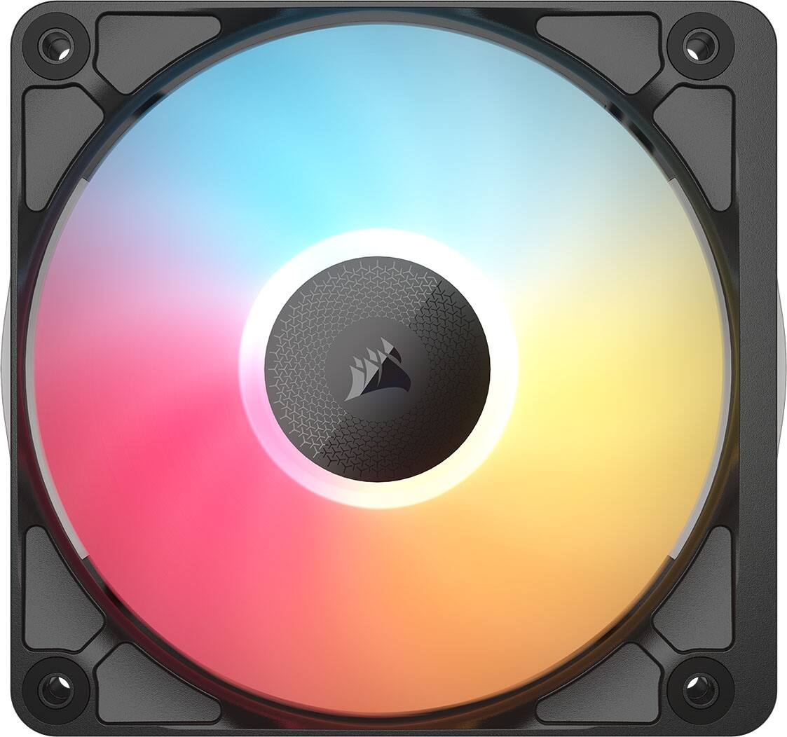 Angle. CORSAIR - iCUE LINK RX120 II RGB 120mm PWM Fans – Optimized for quiet operation – Up to 2,100 RPM – 8 RGB LEDs per fan - Black.