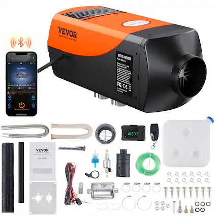 VEVOR TOUGH TOOLS, HALF PRICE
QUALIFIED
- Ignition
- DIESEL Model: HEATER XINE+ Rating: 12VDC heating 40W
- IV oav 1 - W -
- LAS VIX Slave have TV from
- FC CE
- Made
- Colories
- Push P SIJ a Do -
- VEVOR - 18&1 - -
- 00101 HEATER
- 000 00