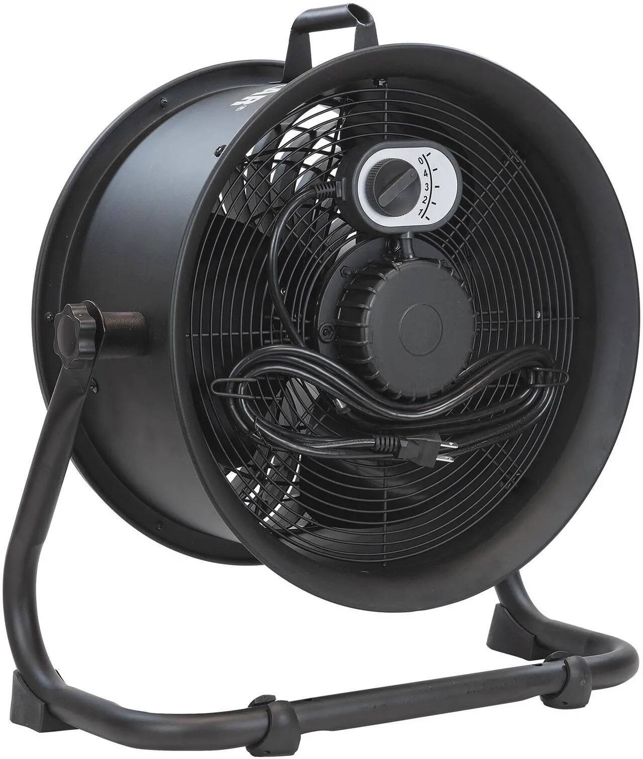 Alt View 8. Caterpillar - Caterpillar® 14" High-Velocity Drum Fan (Black, 2-in-1): 2,300 CFM, 4-Speed, 360° Adjustable.