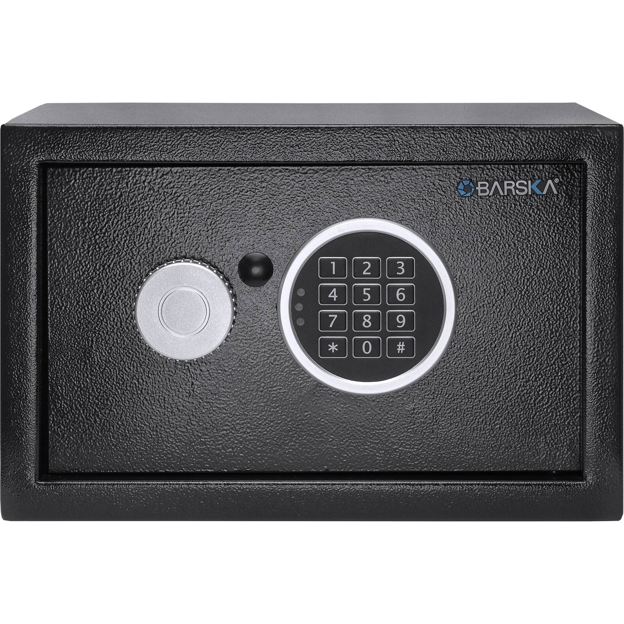 Alt View 16. Barska - 0.41 Cu Ft Digital Keypad Security Safe-Compact Steel Lock Box with Deadbolts - Black.
