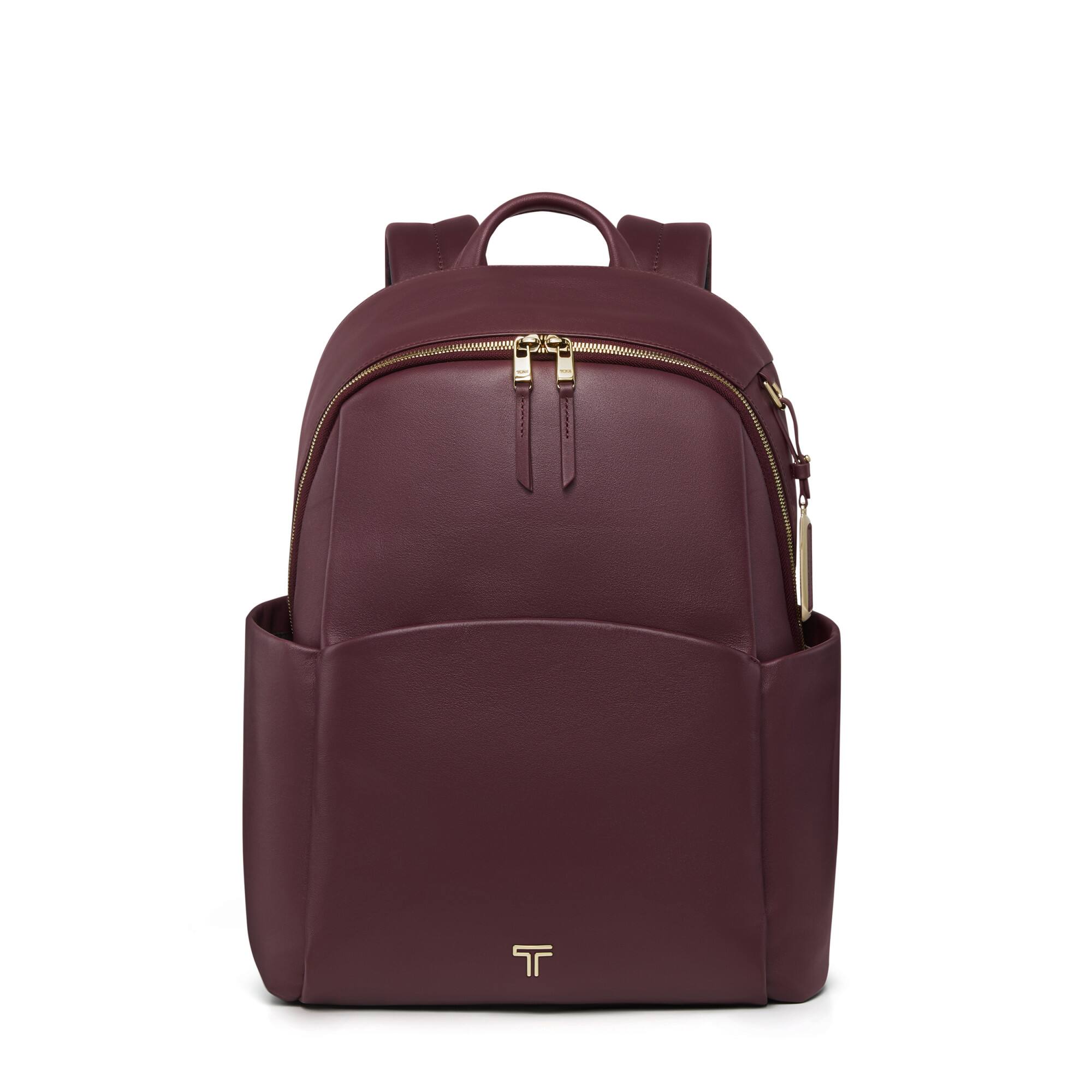 Front. TUMI - Voyageur Raina Large Backpack Fits Up to 15" Laptop - Rosewood.