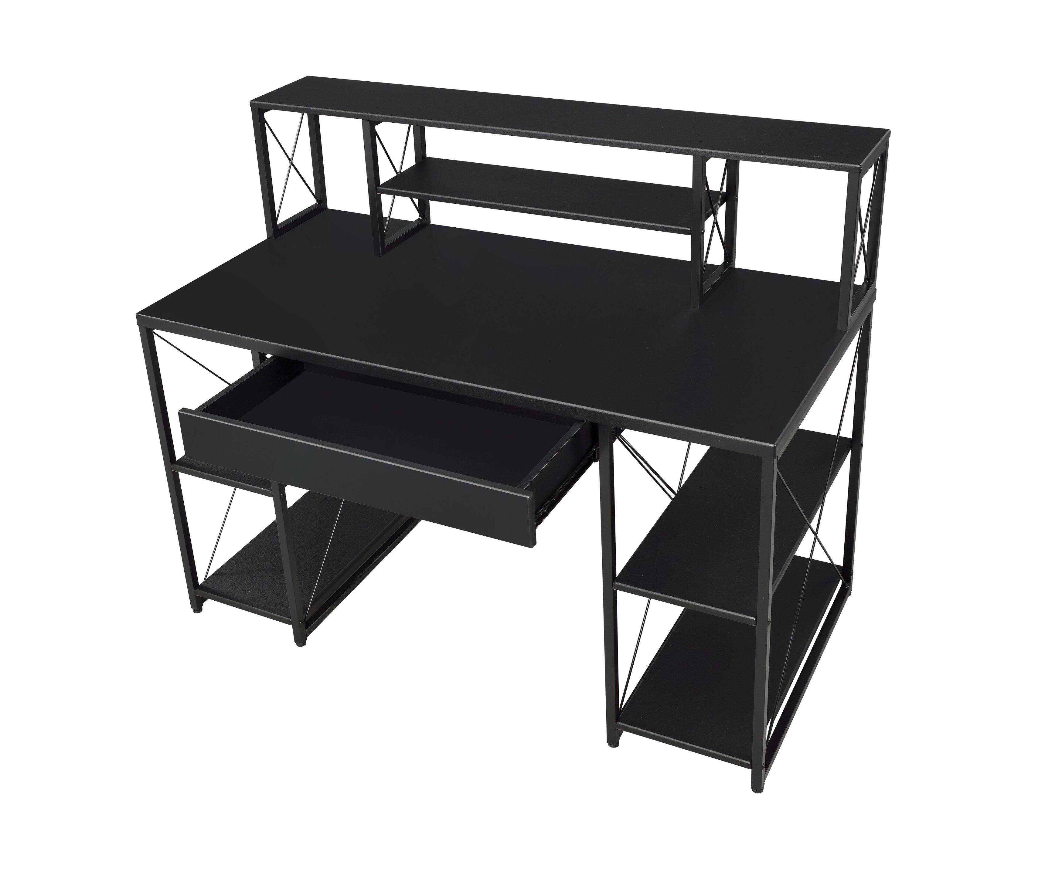 Alt View 1. APRILSOUL - Amiel All Purpose Black Finish Writing Desk - Black.
