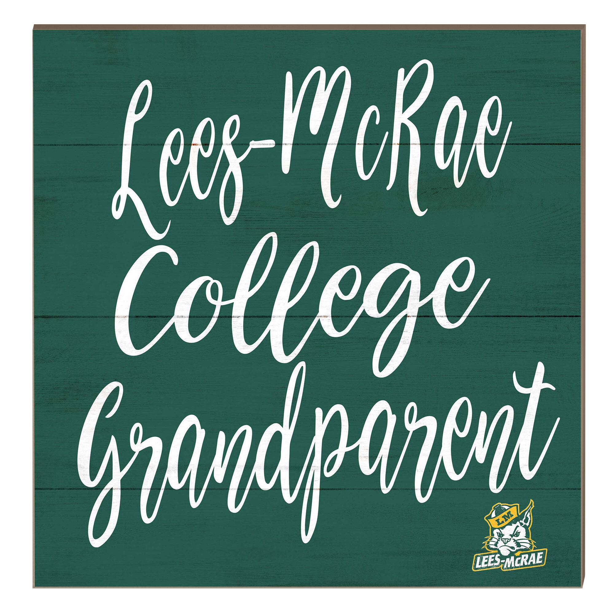 Lees-McRae Bobcats 10" x 10" Grandparent Plaque