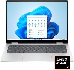HP - Envy 2-in-1 14" 2K Touch-Screen Laptop - AMD Ryzen 7 8840HS 2023 - 16GB Memory - 1TB SSD - Glacier Silver - Front_Zoom