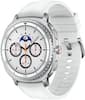 Front. Samsung - Galaxy Watch8 Classic Stainless Steel Smartwatch 46mm BT - White.