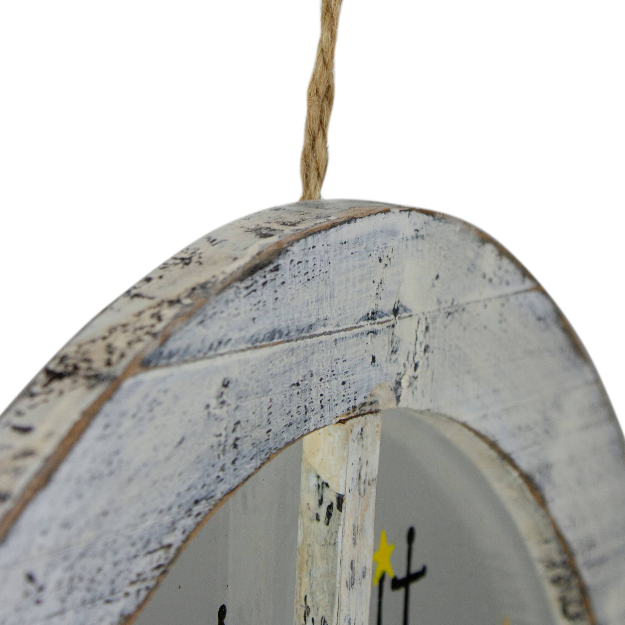 Alt View 2. Northlight - White Rustic "Let It Snow" Snowman Glass Window Scene Christmas Wall Decor - White.