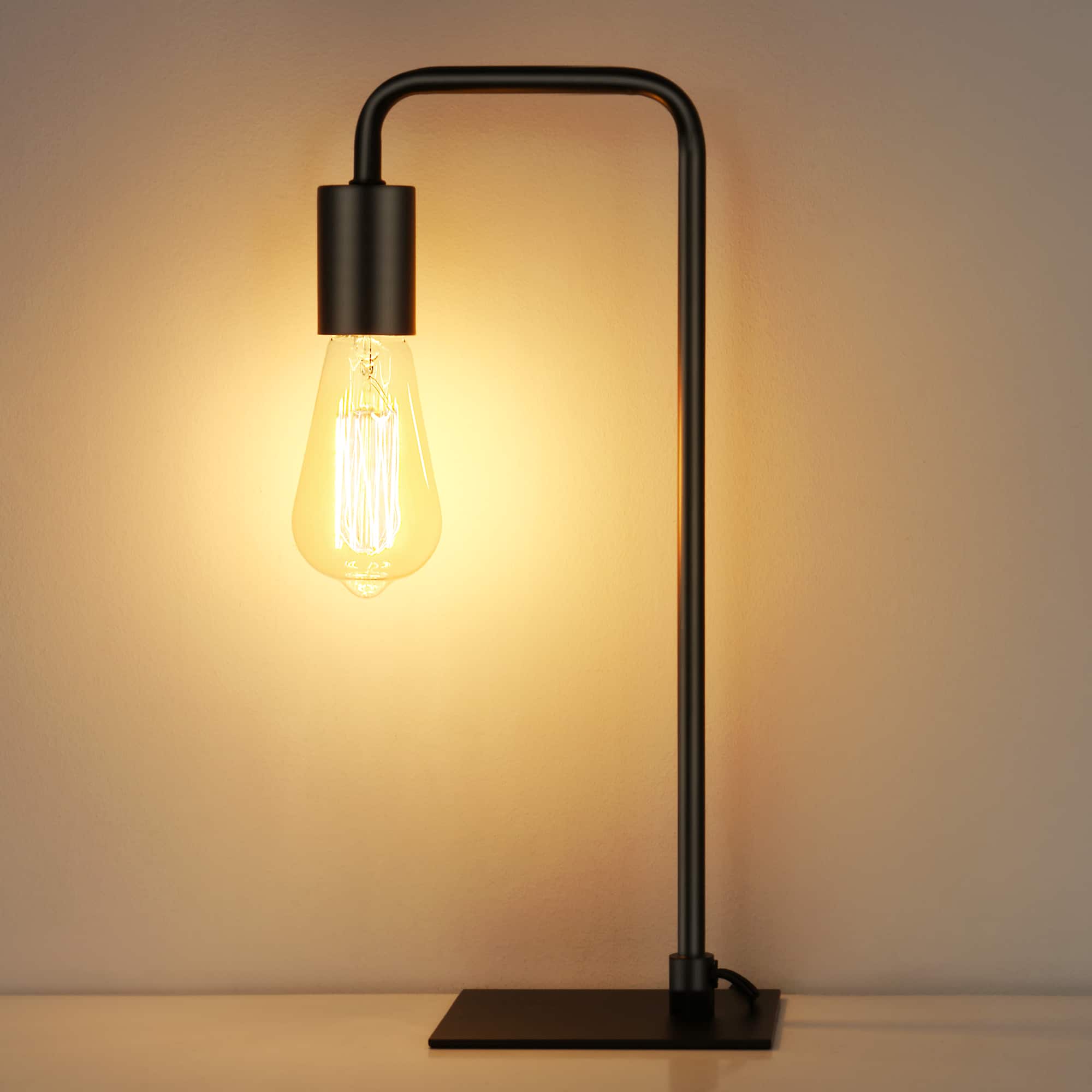 Oumilen - Modern Table Lamp - Industrial Bedside Nightstand Lamp for Bedroom