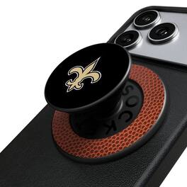 Keyscaper - New Orleans Saints Endzone Solid PopSockets Magnetic Phone Grip & Stand - No Size - Black