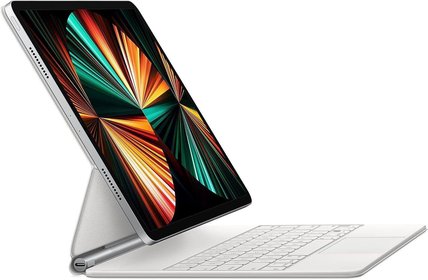 Alt View 1. Apple - Apple Magic Keyboard iPad Pro 12.9 3rd-6th Air M2 Spanish White - White.