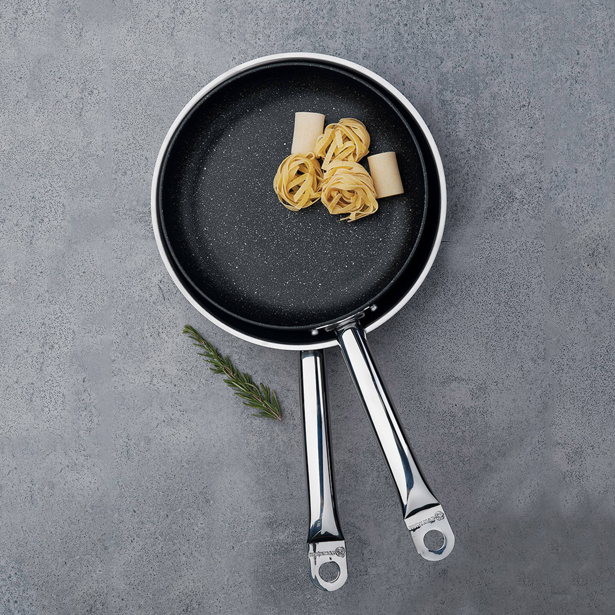 Alt View 5. Korkmaz - Korkmaz Gastro 11 Inch Proline Professional Series Tava and Frypan in Brushed Silver - Silver.