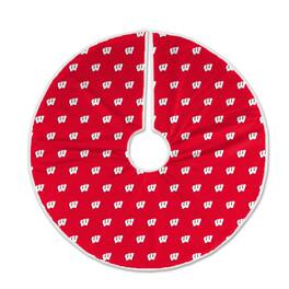 Pegasus - Wisconsin Badgers Microplush Christmas Tree Skirt - Multicolor